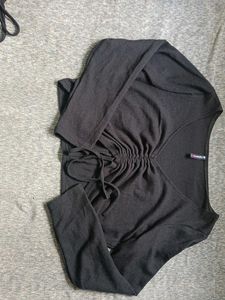 Black Ruched Co-ord Set