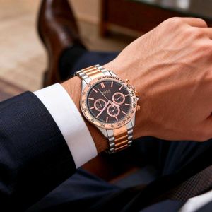 BOSS Green Dial Watch chrono working