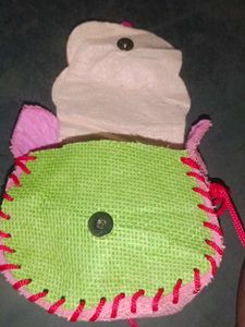 Cute Floral Flower Jute  Crossbody Bag
