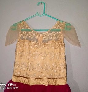 Golden &amp; Pink Ethnic Gown