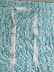 White Georgette Floral Top and Belt