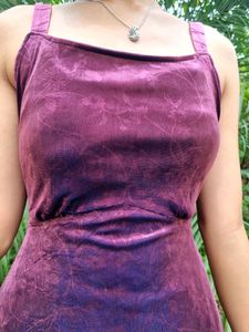 Velvet A-Line Maxi Dress(offer For 2days)