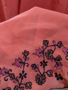 Embroidered Peach Blouse