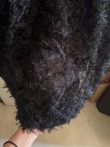 Black Fuzzy Skirt