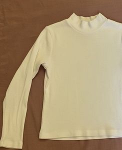 Sassafras White Mock Neck Top