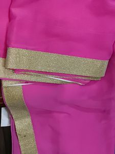 Beautiful Rose Pink Colour Saree