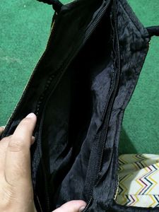Combo Classy Gold Clutch And Paruse, Slingbag