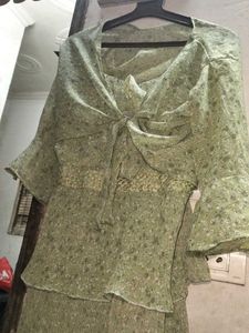 Green Floral Dress with Jacket