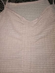 Blush Pink Textured Crop Top