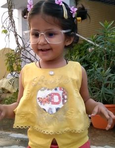 (1.5 Yr-2.5yr)Yellow Top With denim Shorts