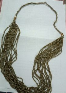 Dark Golden Rajasthani Necklace ( Metallic)