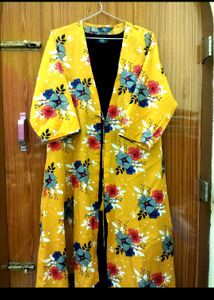 Floral Print Open Front Jacket