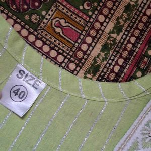 Elegant Green Embellished Kurti