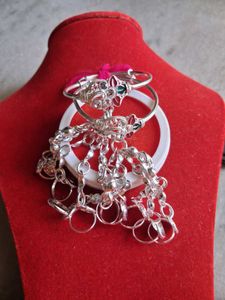 New Born Baby 5 Fingers Hand Assoceries Silver