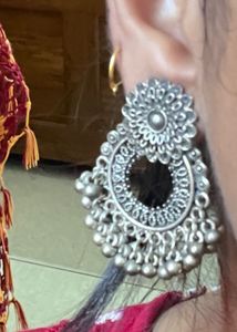 Silver Ganesha Jhumka Earrings