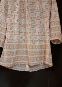 Orange  Round Neck Shirt