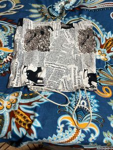 Trendy Newspaper Print Top