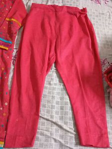 rose pink kurta set with heavy dupatta