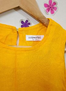 KOREAN yellow Khadi Top