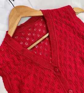 Pinterest Shinny Red Hot Crochet Vest ()