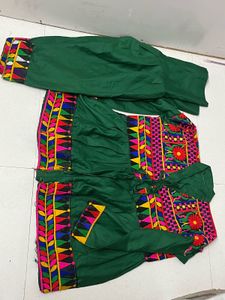 Navratri Special Green Embroidered Kurta Set