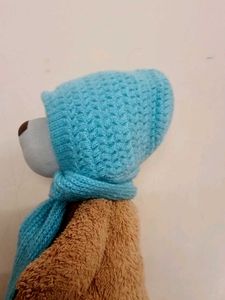 🟥Blue Knit Scarf Hat
