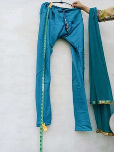 Teal Embroidered Kurta Set