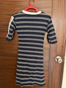 Striped Bodycon Blue Dress