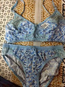 Cute Blue Bra & Panty Set