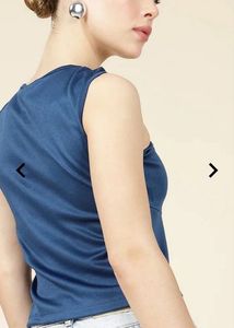 Shein Navy blue Chain Halter Top