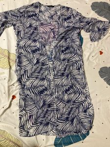 Leaf Print Summer Cover-Up