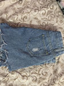 Ripped Denim Shorts