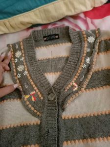 Striped Embellished Cardigan