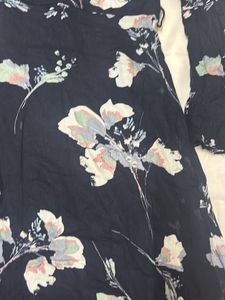 Navy Blue Floral Dress