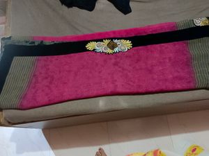 Beutiful Patch Work Saree With Blouse