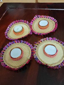 Decorative Tealight Candle Holders(Set Of 4 )