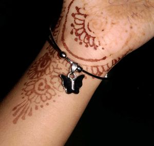 Butterfly Charm Bangle Bracelets (Set of 2)