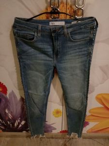 Sides Embellished Jeans