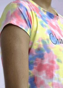 Multicolor Printed Tshirt For Summer Stylish Tops