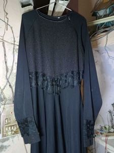 Black Nida Silk Abaya
