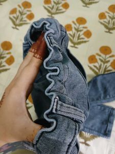 Dark Wash Grey Cargo Jeans