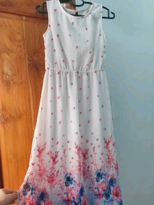 White Floral Skirt.