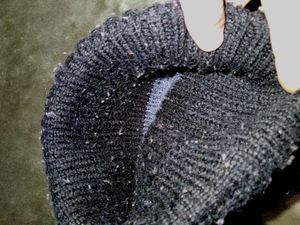 Used Woolen Black Girl Cap
