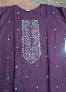 Embroidered Purple Kurti Size Xl