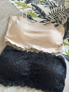 Bralette Set - Lace & Solid - stretchable