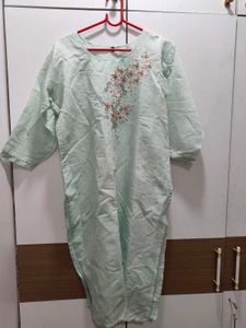 Light Blue/Green Kurta Set