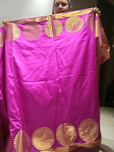 chanderi Silk Saree Brand New  Blouse Stitch