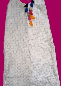 White Embroidered Kurta