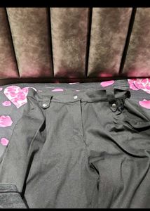 Y2K Baggy Fit Women Cargo In Black