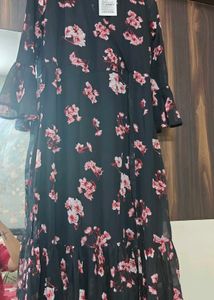 Floral Print Chiffon Dress